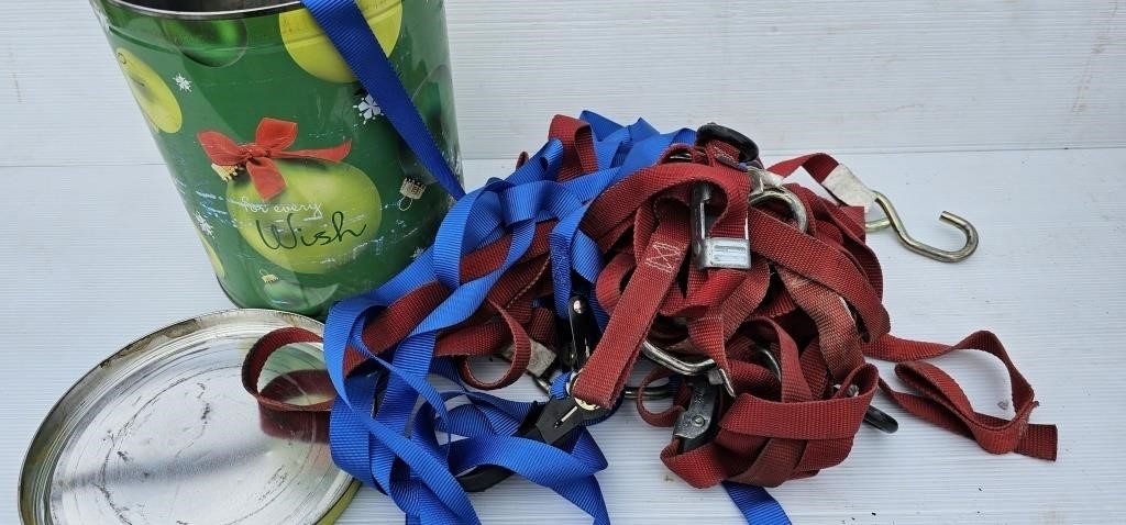Large Assortment of Small Ratchet Straps