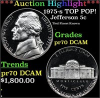 Proof ***Auction Highlight*** 1975-s Jefferson Nic