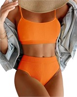 ($44) JJAI Womens High Waisted Bikini Set,L