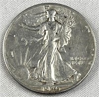 1946-D Walking Liberty Silver Half Dollar, US 50c