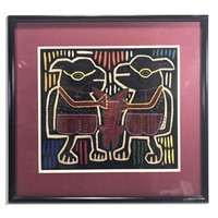 Kuna Mola Folk Fabric Art - Creatures