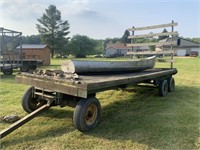 LARGE DUAL AXEL HAY WAGON