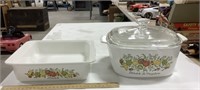 2 Corning Ware dishes