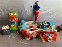 Assortment of vintage toys