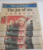 Chicago Tribune June 1998 Chicago Bulls - Lot of 4