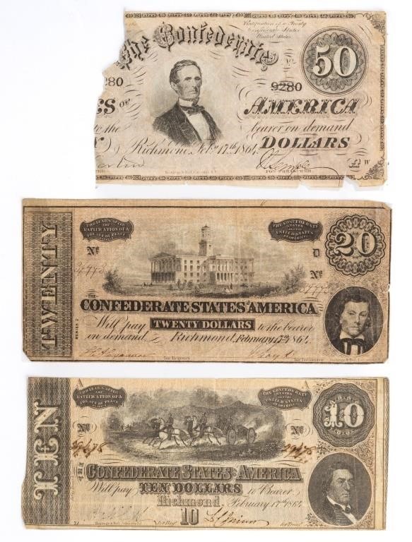 Civil War Confederate Paper Money