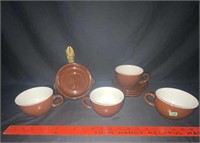 COFFEE CUPS AND SAUCERS