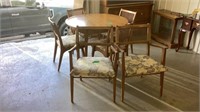 Mid Century Drexel Table and Chairs 2 12” Leaves