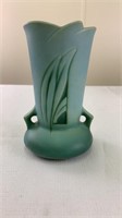 Roseville Silhouette green/blue vase 780-6"