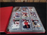 Notebook w/ 29 Sleeves of Hockey Trading Cards