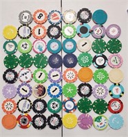 62 Mixed Foreign, Cruise, Indian, Vintage Chips