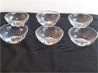 6pc Custard Cups Vintage Arcoroc France