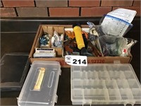 DESK DRAWER CLEANOUT, EMPTY CONTAINERS