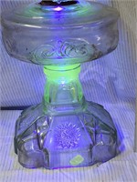 Antique Clear Glass Oil Lamp