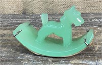 Jade glass Scottish terrier ink blotter