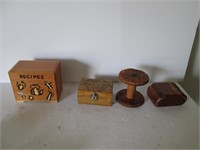 LOT SMALL TRINKET, RECIPE BOXES