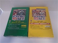 LOT OF 2 1990 PRO SET SERIES 1 & 2 FACTORY SEALED