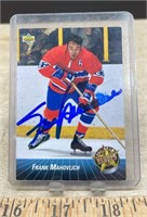 Signed Upper Deck 1993 Frank Mahovlich Card.