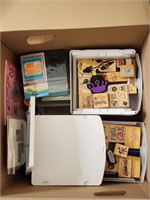 Box of Wooden Stamps and More