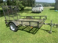 2014 5X8FT MESH DROP GATE TRAILER WITH PAPERS