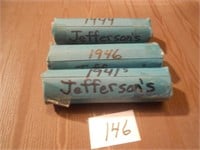 1941, 46, 49 Nickels