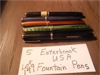 (5) Easterbrook USA Fountain Pens