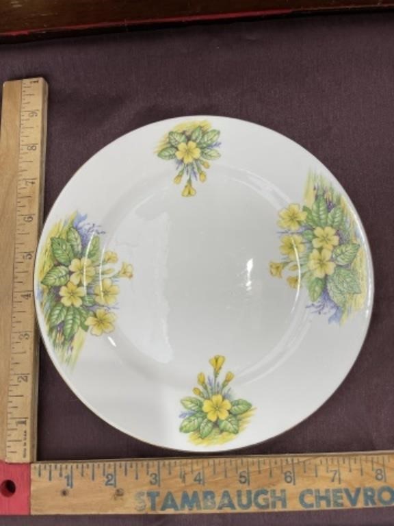 Made in England floral plate yellow flowers