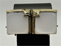 Vintage Coro Iridescent Thermoset Earrings