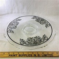 Silver Overlay Footed Cake Plate (13 1/2")