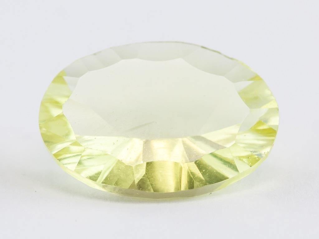 8.75ct Concave Cut Natural Lemon Quartz w/ GLI