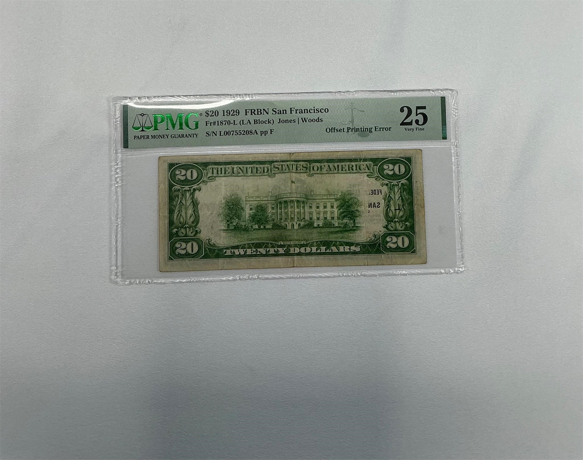 $20 1929 San Francisco