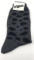 New K-bell Socks Grey Animal Print