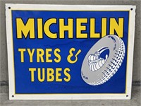 MICHELIN TYRES & TUBES Enamel Sign - 500 x