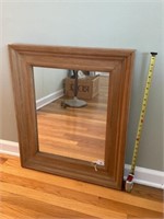 Wood Framed Mirror, 23"x 27"