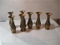 Bud Brass Vases - 6 inches tall