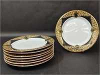 Cheetah American Atelier Gold Hue Appetizer Plates