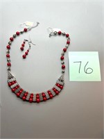Red Necklace and Earrings (new)