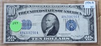 1934-A BLUE SEAL $10 SILVER CERTIFICATE