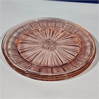 3 pink Doric plates