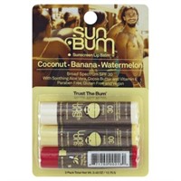 NEW Sun Bum Sunscreen Lip Balm, 3Ct/Pack, 2 Pack