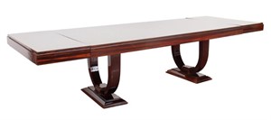 Art Deco Rosewood Twin Pedestal Dining Table