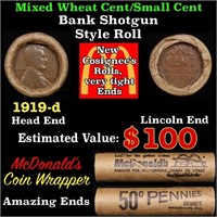 Lincoln Wheat Cent 1c Mixed Roll Orig Brandt McDon