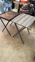 Two-piece Wood style folding tray tables