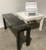 Small Plastic Tables W/ (2) iLove Step Stools