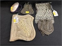 Mesh Purses with Oyster Shell Trinket Box