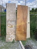Wooden doors, plywood