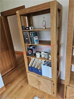 Solid wood bookshelf  33" W X 17"D  X 78" T -