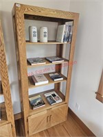 Solid wood bookshelf  33" W X 17"D  X 78" T -