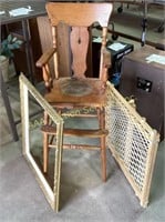 Wooden Highchair, Decorative Picture Frame,