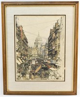 London, Fleet Street Signed Luigi Kasimir